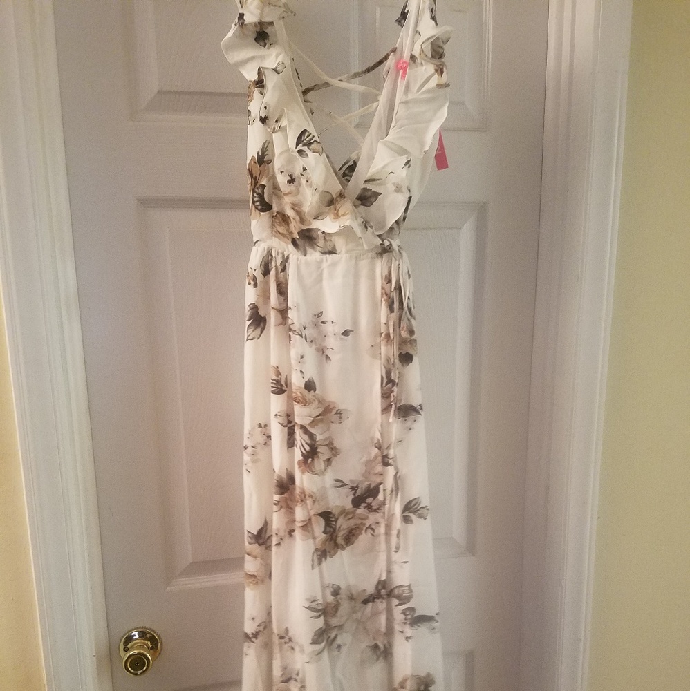 Floral wrap dress